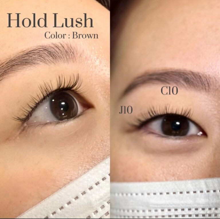 ブラウンカラーで抜け感エクステ